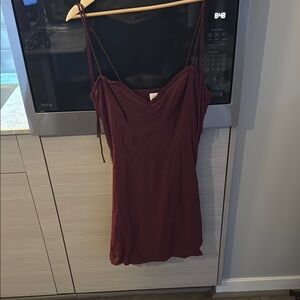 Wilfred Fable Dress in Spiced Burgundy
